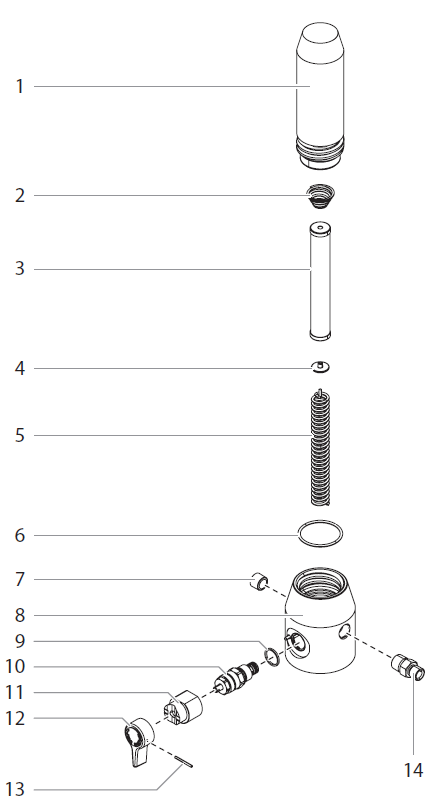 Impact 840 Filter Assembly Parts (P/N 805-269A) Impact 840 Filter Assembly Parts (P/N 805-269A)